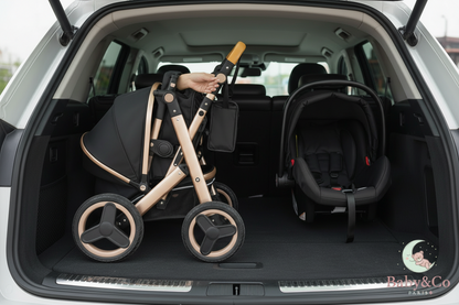 Poussette BaBy&Co 3 en 1 multi-fonctionelle avec son siège auto.