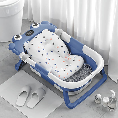 Baignoire Bébé Pliable avec Thermomètre Intégré – Matière Sûre PP TPE, Antidérapante