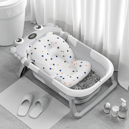 Baignoire Bébé Pliable avec Thermomètre Intégré – Matière Sûre PP TPE, Antidérapante