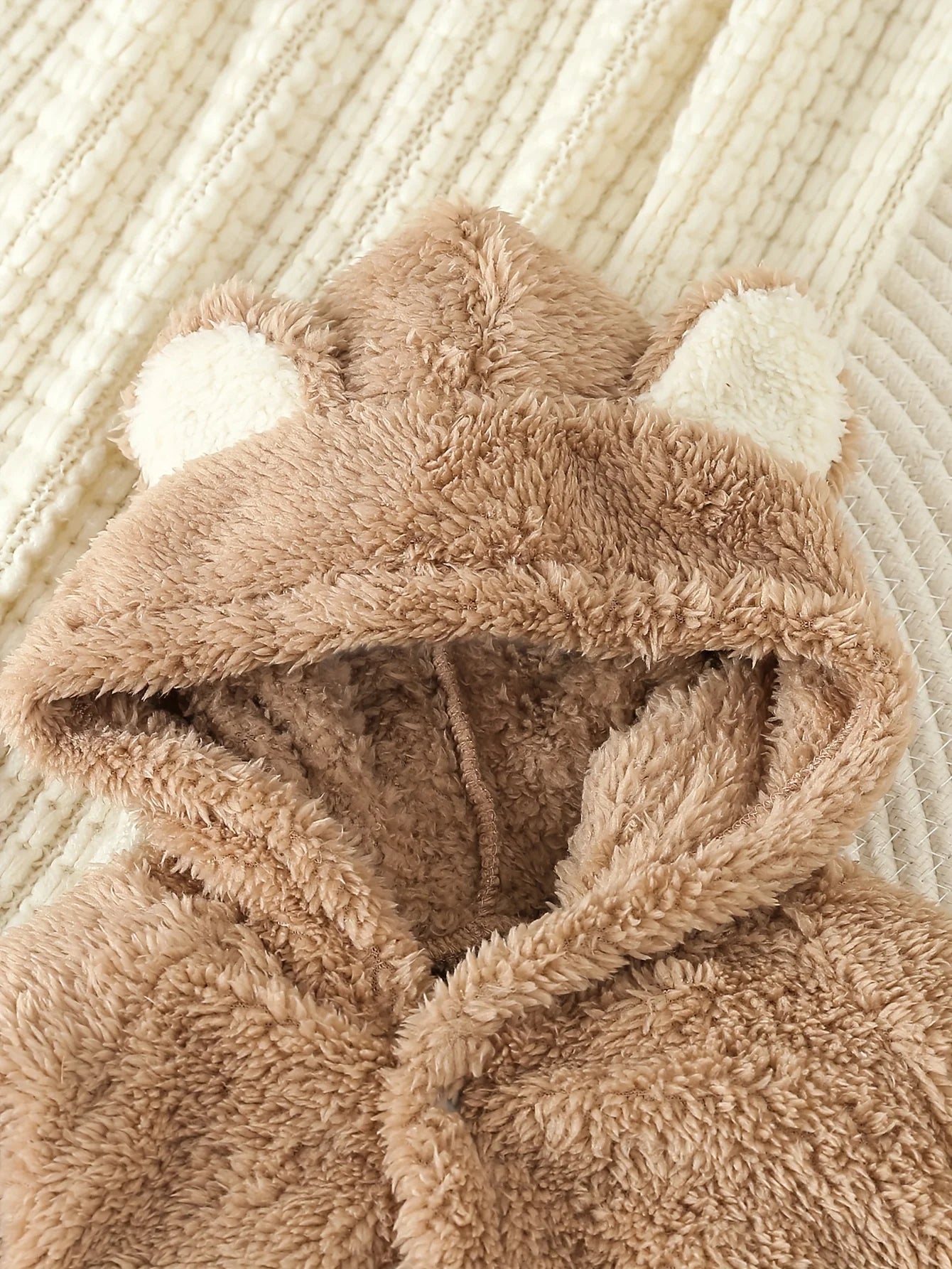 Pyjama Polaire à Capuche, Motif Animal, 0-12 Mois