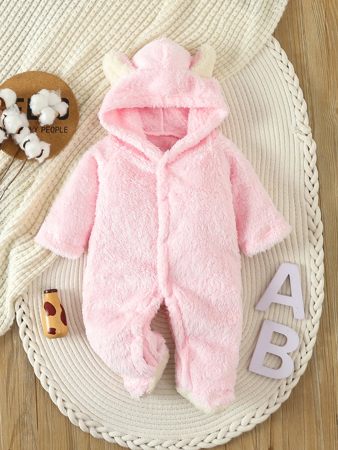 Pyjama Polaire à Capuche, Motif Animal, 0-12 Mois