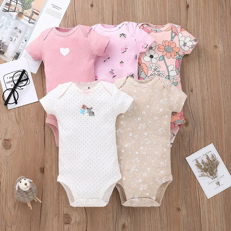 Lot 5 Bodies Bébé  Filles & Garçons en coton
