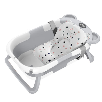 Baignoire Bébé Pliable avec Thermomètre Intégré – Matière Sûre PP TPE, Antidérapante
