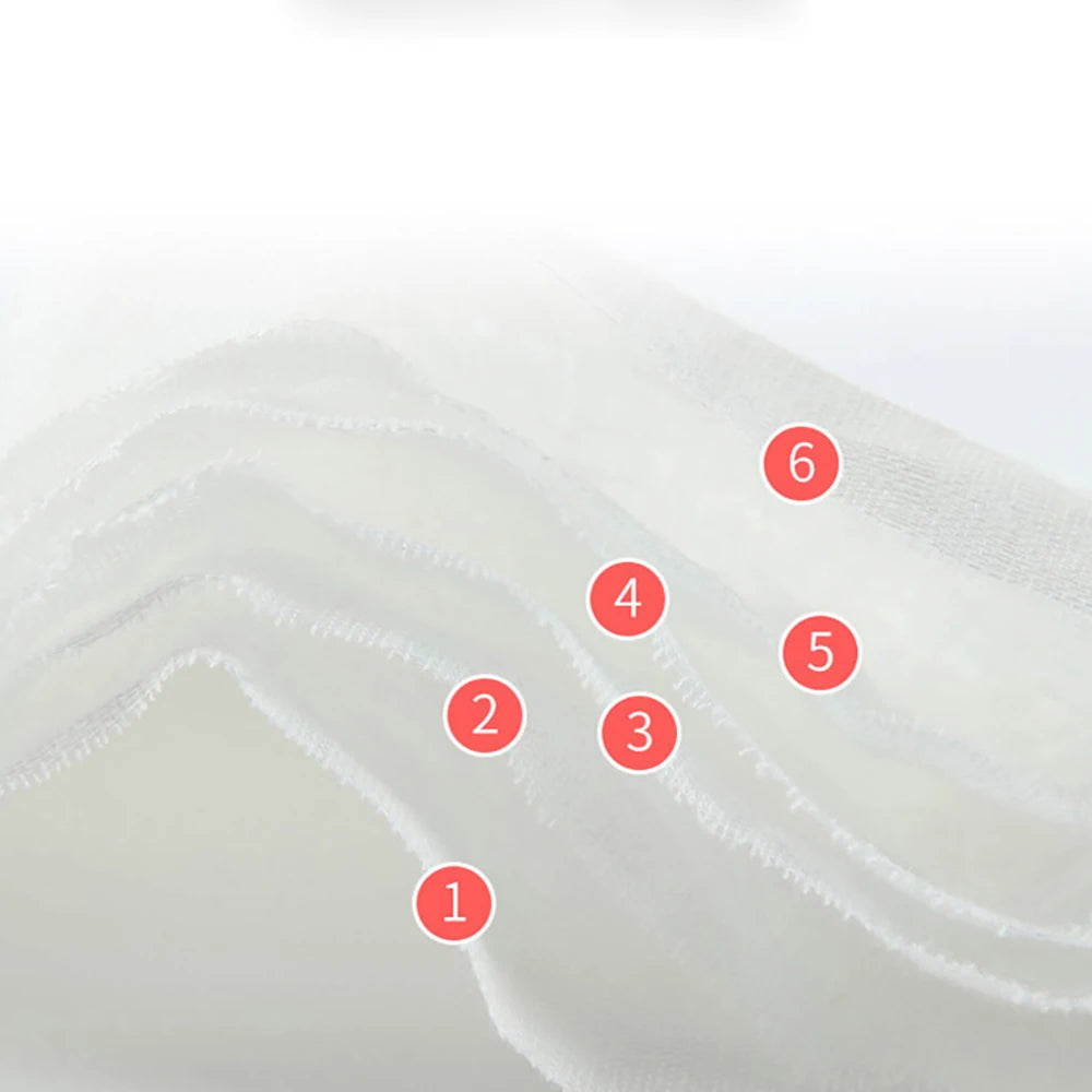 Lange Bébé 6 Couches Coton 100% – Couverture Emmaillotage & Serviette de Bain 110x110cm