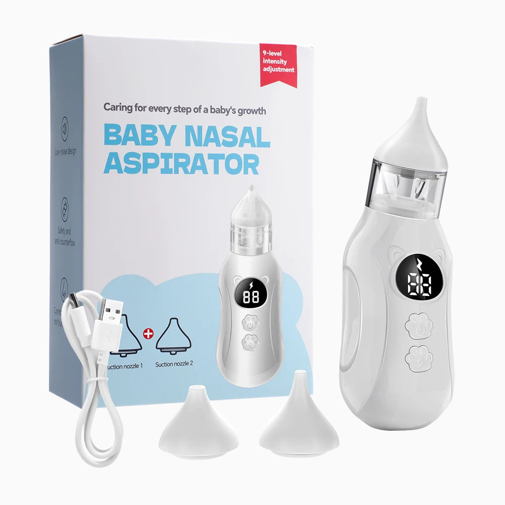 Mouche-Bébé Électrique 9 Vitesses – Aspirateur Nasal Silencieux pour Nourrisson