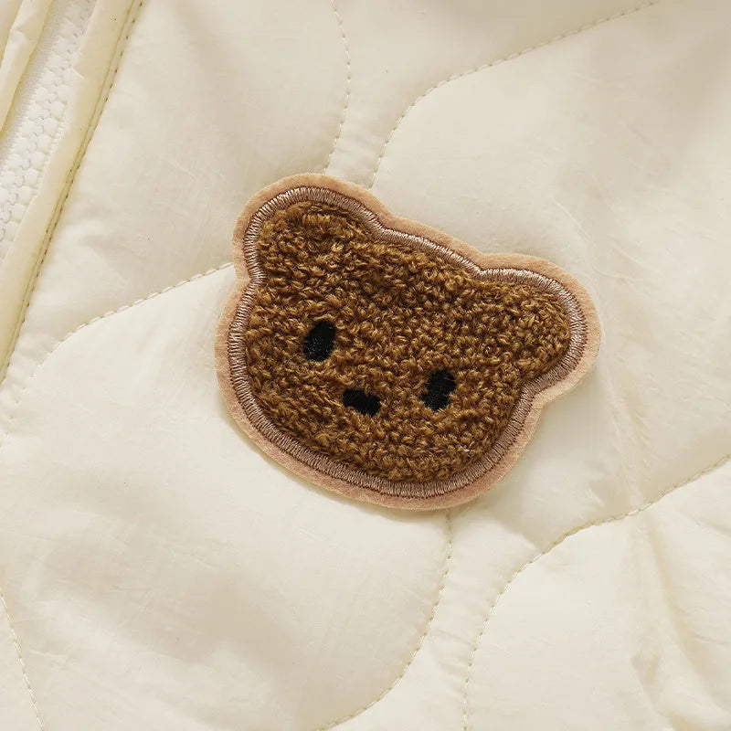 Combinaison Bébé Hiver – Doublure Chaude, Motif Ours, Mixte 0-12 Mois