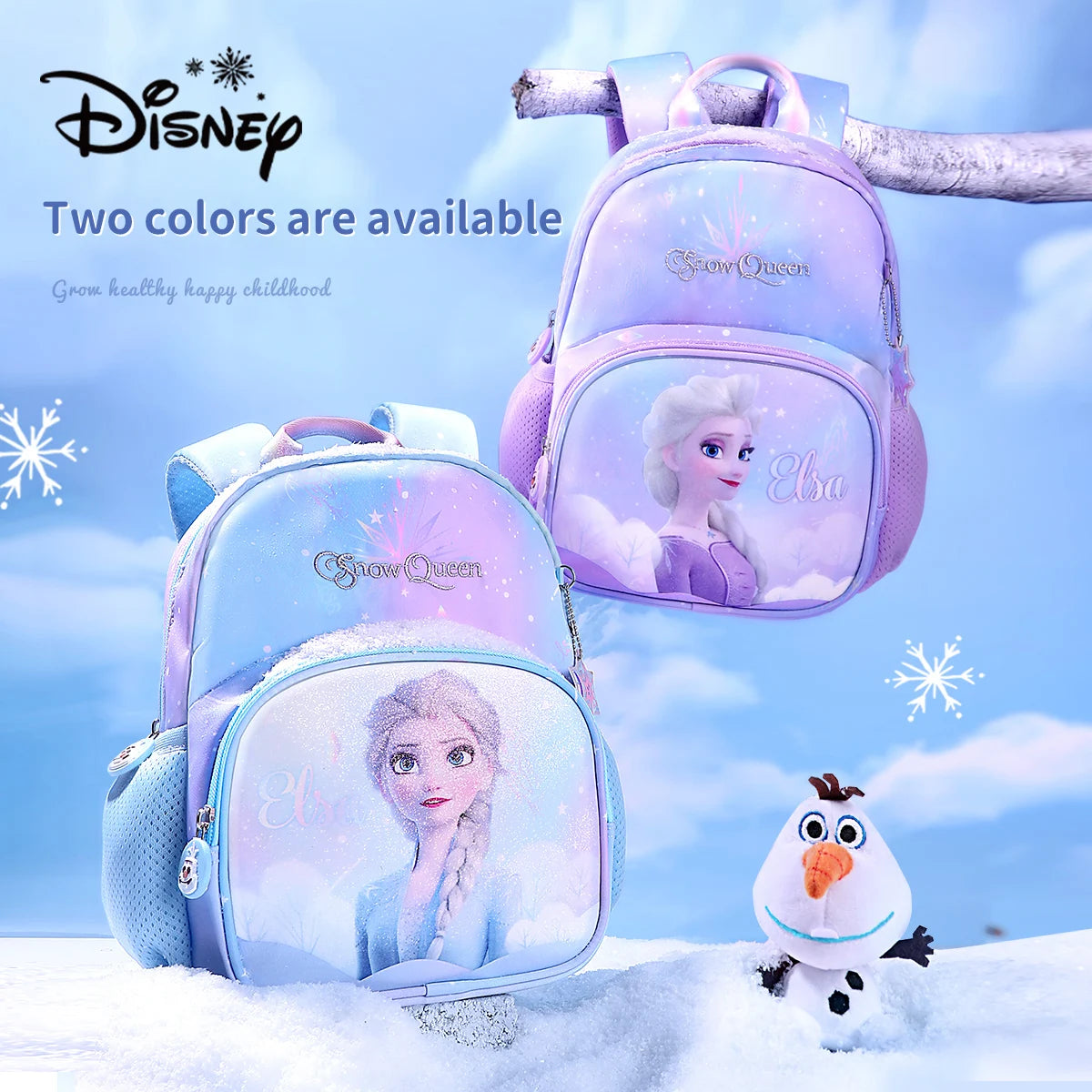 Disney Toddler Backpack: Frozen Princess Elsa Backpack for Little Girls - Lightweight Large Capacity School Bag for Nursery