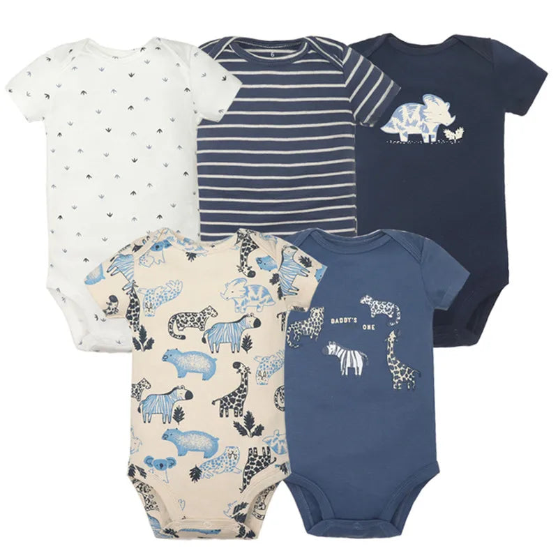 Lot 5 Bodies Bébé  Filles & Garçons en coton
