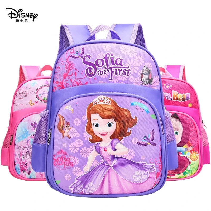 Disney cartoon backpack Elsa and Anna girls cute primary bag for school burden reduction kindergarten guardian backpack