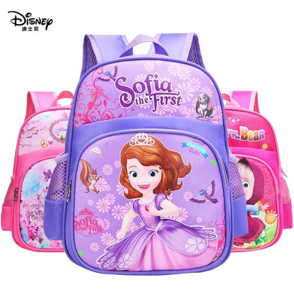Disney cartoon backpack Elsa and Anna girls cute primary bag for school burden reduction kindergarten guardian backpack