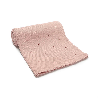Couverture Bébé Douce en Coton Tricoté – Plaid Multifonction 90x70cm