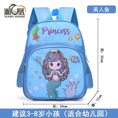 Disney cartoon backpack Elsa and Anna girls cute primary bag for school burden reduction kindergarten guardian backpack