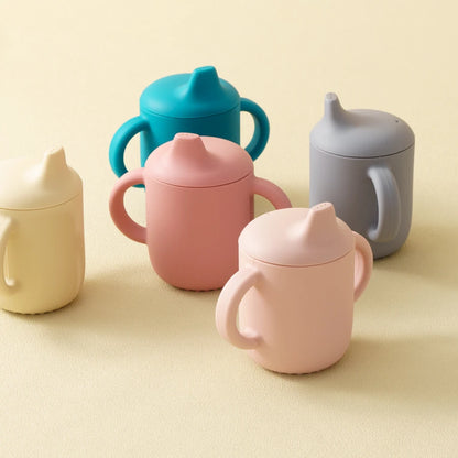Tasse d'Apprentissage Bébé en Silicone 180 ml