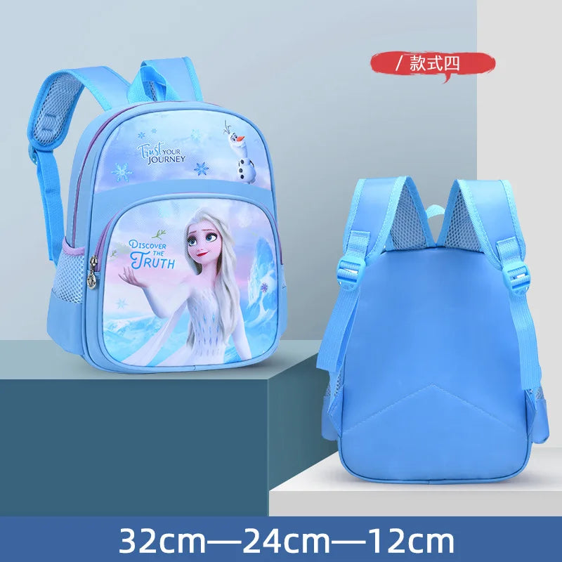 Disney cartoon backpack Elsa and Anna girls cute primary bag for school burden reduction kindergarten guardian backpack