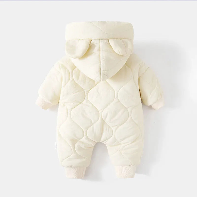 Combinaison Bébé Hiver – Doublure Chaude, Motif Ours, Mixte 0-12 Mois