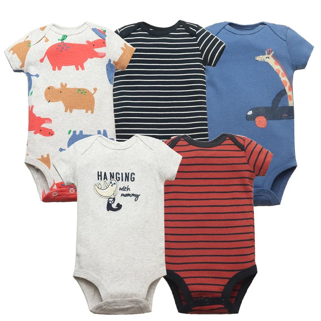 Lot 5 Bodies Bébé  Filles & Garçons en coton