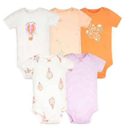 Lot 5 Bodies Bébé  Filles & Garçons en coton