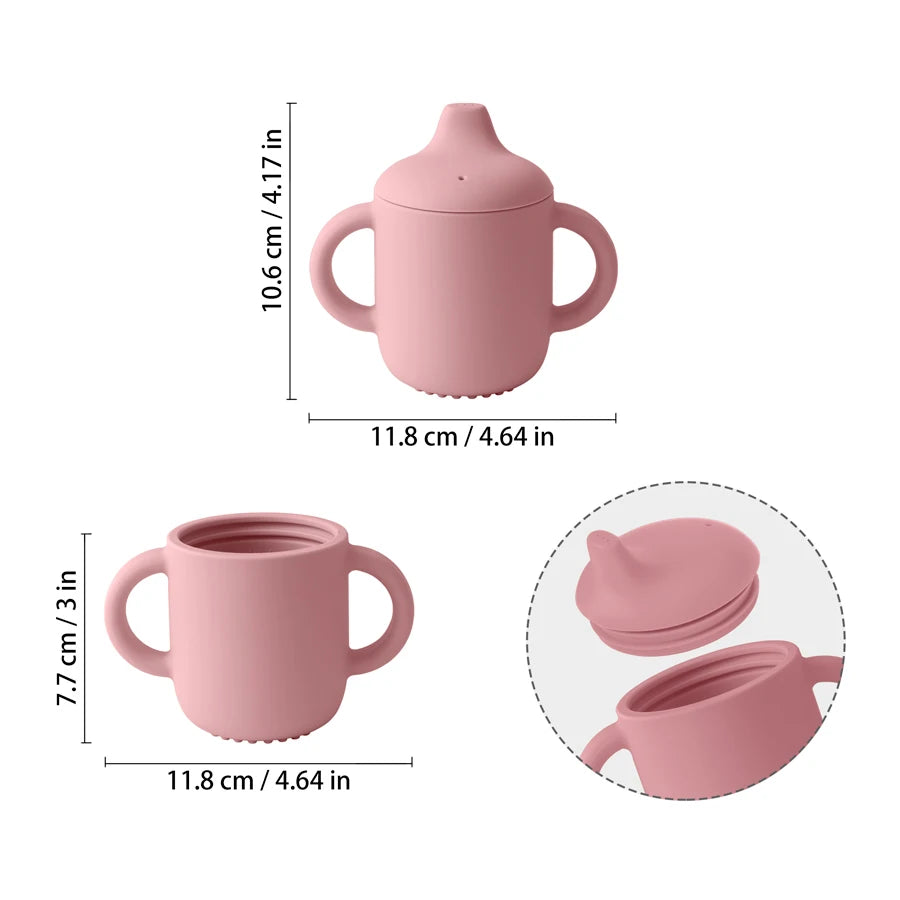 Tasse d'Apprentissage Bébé en Silicone 180 ml