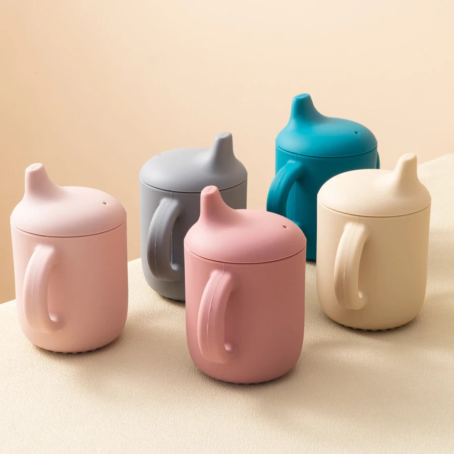 Tasse d'Apprentissage Bébé en Silicone 180 ml