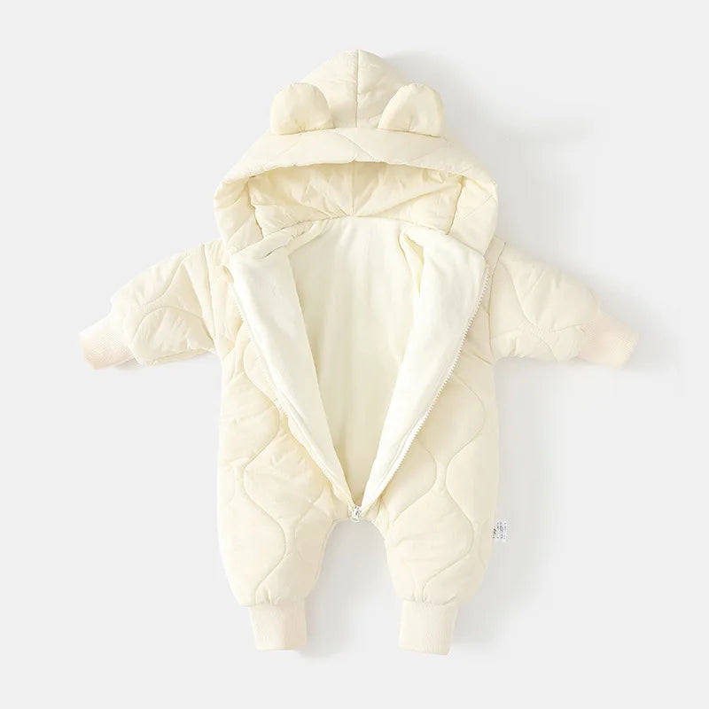 Combinaison Bébé Hiver – Doublure Chaude, Motif Ours, Mixte 0-12 Mois