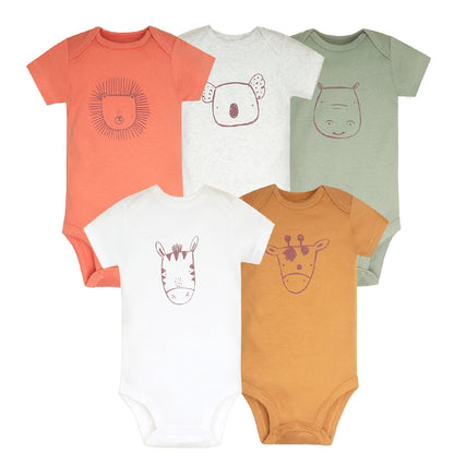 Lot 5 Bodies Bébé  Filles & Garçons en coton