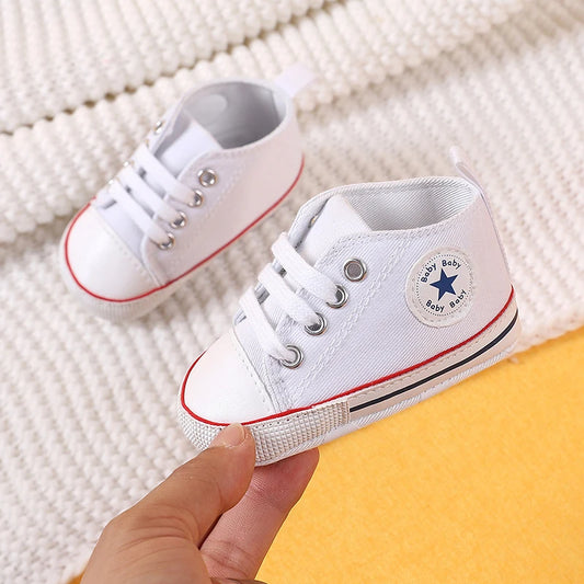 Chaussures Bébé en Toile – légères, Antidérapantes, 0-18 Mois