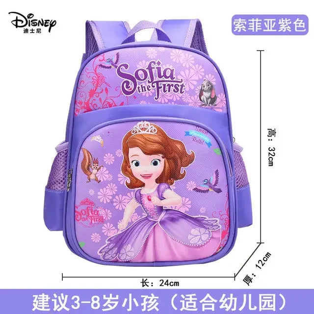 Disney cartoon backpack Elsa and Anna girls cute primary bag for school burden reduction kindergarten guardian backpack