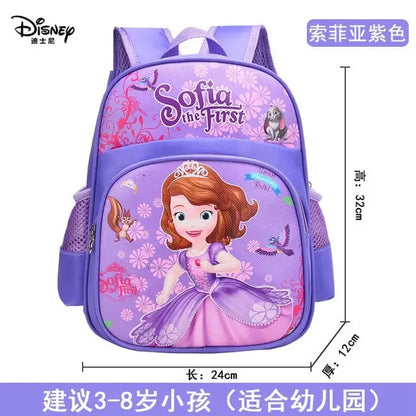 Disney cartoon backpack Elsa and Anna girls cute primary bag for school burden reduction kindergarten guardian backpack