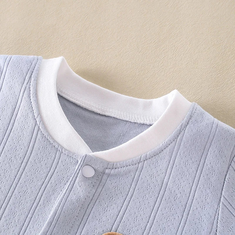 Combinaison Bébé – 100% Coton, avec Bonnet, 0-12 Mois