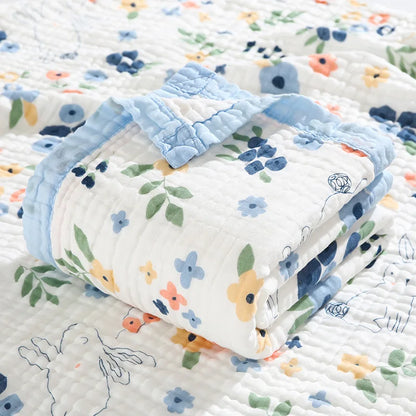 Lange Bébé 6 Couches Coton 100% – Couverture Emmaillotage & Serviette de Bain 110x110cm
