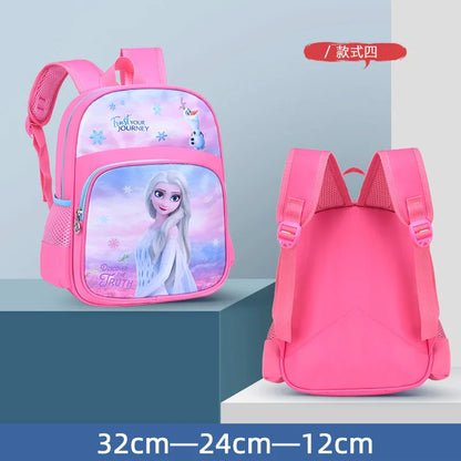 Disney cartoon backpack Elsa and Anna girls cute primary bag for school burden reduction kindergarten guardian backpack