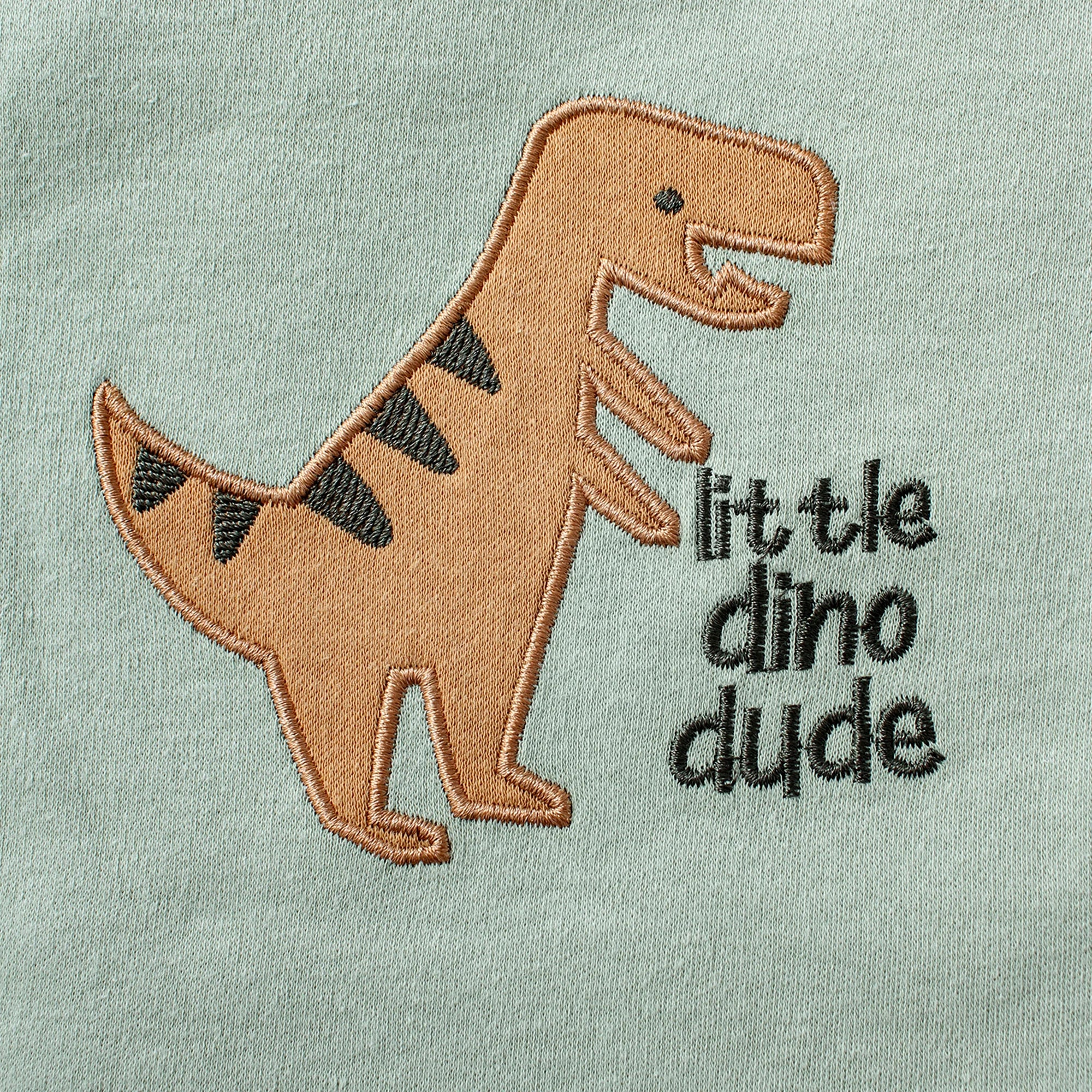 Lot de 3 Bodies Bébé  – Motif Dinosaure & Rayures, Manches Courtes, 3-9 Mois