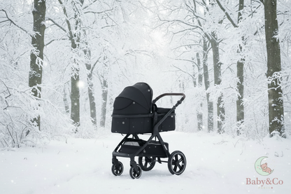 Poussette BaBy&Co 3 en 1 multi-fonctionelle avec son siège auto.