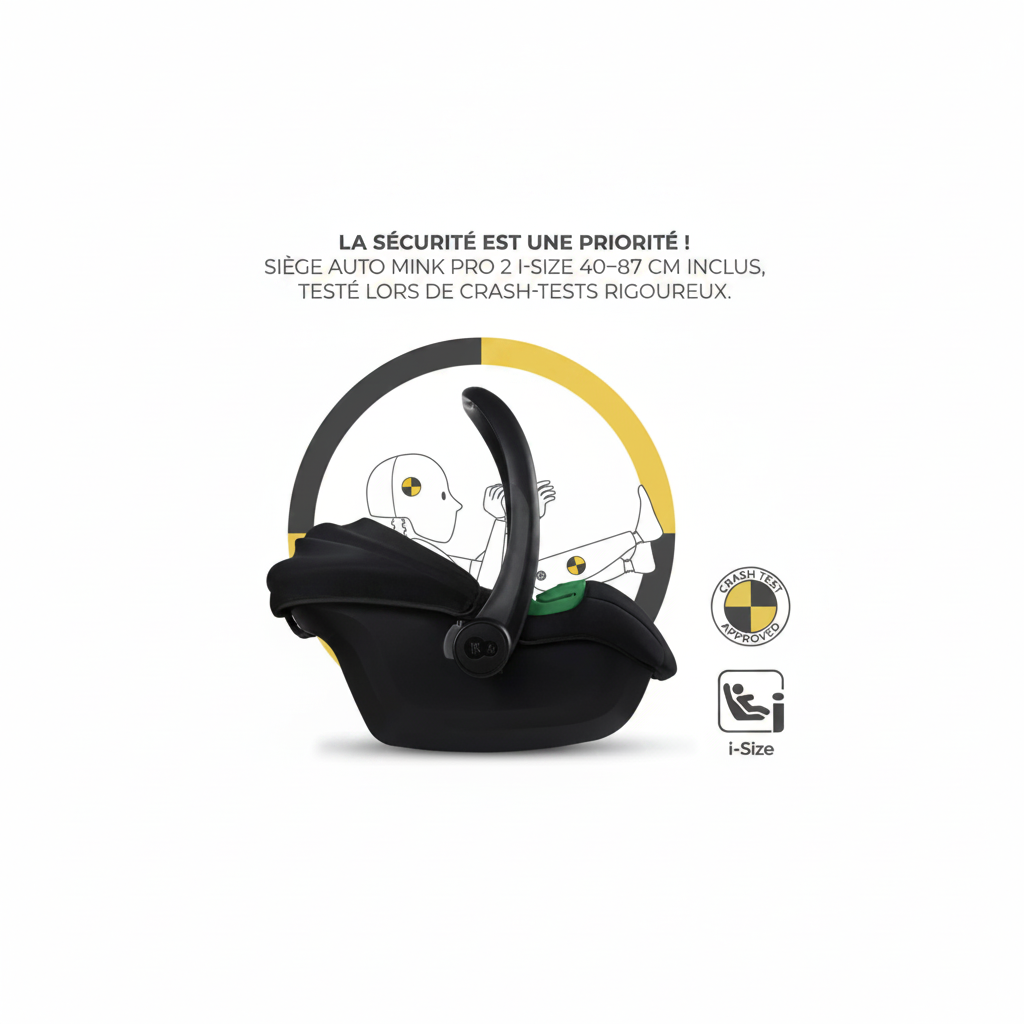 Siège auto crash-test dézoomé